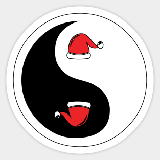 Christmas Yin-Yang 2 Sticker